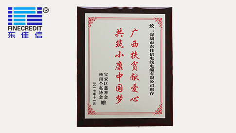 東佳信電纜攜手寶安區(qū)慈善會，扶貧廣西獻(xiàn)愛心